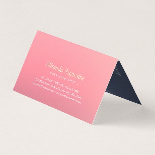 Prijslijst van Haarstylist Makeup Salon Gold-schaa Visitekaartje (Achterkant)