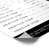 Prijslijst van haarzalon Glitter Scissor Floral Poster (Hoek)