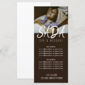 Prijslijst van het massagemenu Spa Salon Menu (Voorkant / Achterkant)