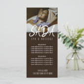 Prijslijst van het massagemenu Spa Salon Menu (Staand voorkant)