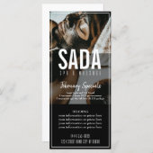 Prijslijst van het massagemenu Spa Salon Menu (Voorkant / Achterkant)