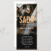 Prijslijst van het massagemenu Spa Salon Menu (Voorkant / Achterkant)