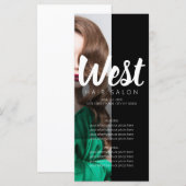 Prijslijst van het menu Hair Salon (Voorkant / Achterkant)