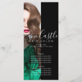 Prijslijst van het menu Hair Salon (Voorkant)