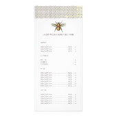 Prijslijst van honinghoninghoningraat reclamekaart (Voorkant)