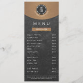 Prijslijst van koper van koper van logo Cafeteria- Menu (Voorkant)