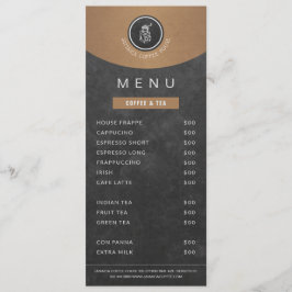 Prijslijst van koper van koper van logo Cafeteria- Menu