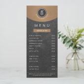 Prijslijst van koper van koper van logo Cafeteria- Menu (Staand voorkant)