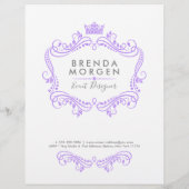 Prijslijst van lavender Paars Crown Lijst Services Flyer (Achterkant)
