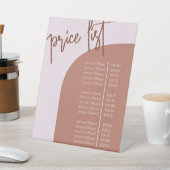 Prijslijst van moderne minimale aardbeenderen reclamebord met voetstuk (Insitu)