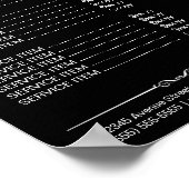 Prijslijst van moderne witte marmeren schoonheidss poster (Hoek)