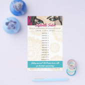 Prijslijst van tekenaar met speciale stijl schoonh flyer (Enkel)