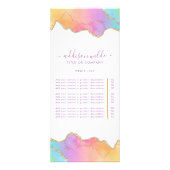 Prijslijst van Waterverf Agate met Regenboog en Go Reclamekaart (Voorkant)