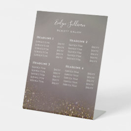 Prijslijst vloeibare glitter Beauty Salon Reclamebord Met Voetstuk