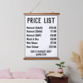 Prijslijst voor Barber-winkels Hangend Wandkleed (Slaapkamer)