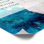 Prijslijst voor blauwe zilverglitter waterverf poster (Hoek)