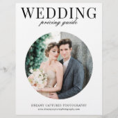 Prijslijst voor cirkelhuwelijksfotografie flyer (Voorkant)