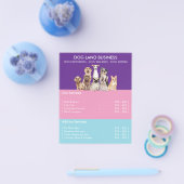 Prijslijst voor Dog Grooming paarse blauw Roze Flyer (Enkel)