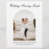 Prijslijst voor fotografeersessie met boog op een flyer (Voorkant)