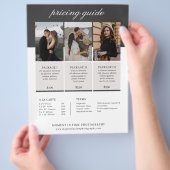 Prijslijst voor gezinsfotografie Verkoopblad Flyer (Hand)