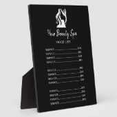 Prijslijst voor haarsalon elegant zwart-wit fotoplaat (Zijkant)