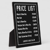 Prijslijst voor hairdresser Hair Salon Fotoplaat (Zijkant)