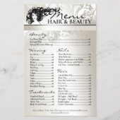 Prijslijst voor hare Beauty Waxing Nails Flyer (Voorkant)