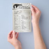 Prijslijst voor hare Beauty Waxing Nails Flyer (Hand)