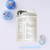 Prijslijst voor hare Beauty Waxing Nails Flyer (Enkel)