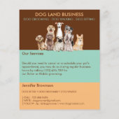 Prijslijst voor Hond Grooming bruin groen geel Flyer (Achterkant)