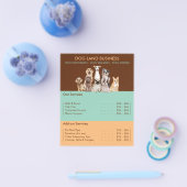 Prijslijst voor Hond Grooming bruin groen geel Flyer (Enkel)