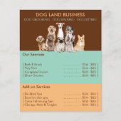 Prijslijst voor Hond Grooming bruin groen geel Flyer (Voorkant)