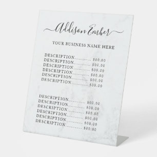 Prijslijst voor honingbusiness op voetstukbord Reclamebord Met Voetstuk
