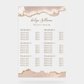 Prijslijst voor ivoor Blush Agate Acryl Bord (Voorkant)