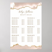 Prijslijst voor ivoor Blush Agate Poster (Voorkant)