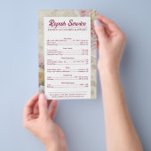 Prijslijst voor juwelen reparatie roze pony-ventil flyer (Hand)