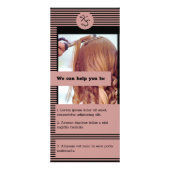 Prijslijst voor kapsalon Pink & Black Reclamekaart (Voorkant)