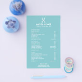 Prijslijst voor Mobile Hair Stylist-schaar Blauwgr Flyer (Enkel)