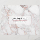 Prijslijst voor moderne Roos-Gold Marble Services Flyer (Achterkant)