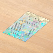 prijslijst voor opaal-ontwerp acryl uitnodigingen (Laagn)