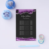 Prijslijst voor Paars en zilver Flyer (Enkel)