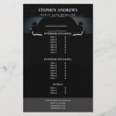 Prijslijst voor reparatie van auto's met automatis flyer (Voorkant)