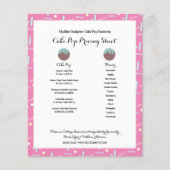 Prijslijst voor Roze Cake Pop Zakelijk Logo met Sp Flyer (Voorkant)