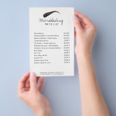 Prijslijst voor Tattoo met microoverdruk Eyebrow-v Flyer (Hand)