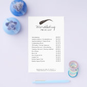 Prijslijst voor Tattoo met microoverdruk Eyebrow-v Flyer (Enkel)