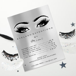 Prijslijst voor uitbreiding van wimpers Makeup Eye Poster