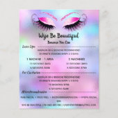 Prijslijst voor wimpers glitter make-up artiest Bl Flyer (Voorkant)