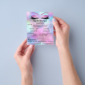 Prijslijst voor wimpers glitter make-up artiest Bl Flyer (Hand)
