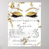 Prijslijst voor witte gouden make-up oog wimpers e poster (Voorkant)
