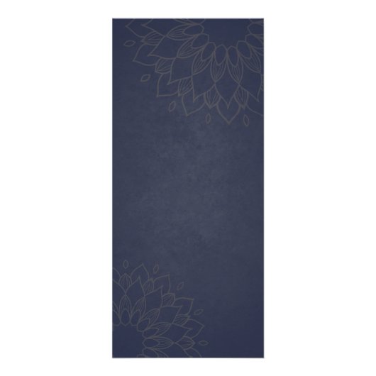 Prijslijst voor YOGA-instructeur Gold Mandala Reclamekaart (Achterkant)